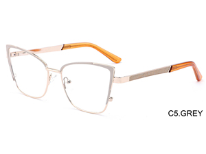 Lunettes classiques œil de chat en métal, montures optiques de luxe simples et élégantes de haute qualité pour un usage quotidien - Product Image 6