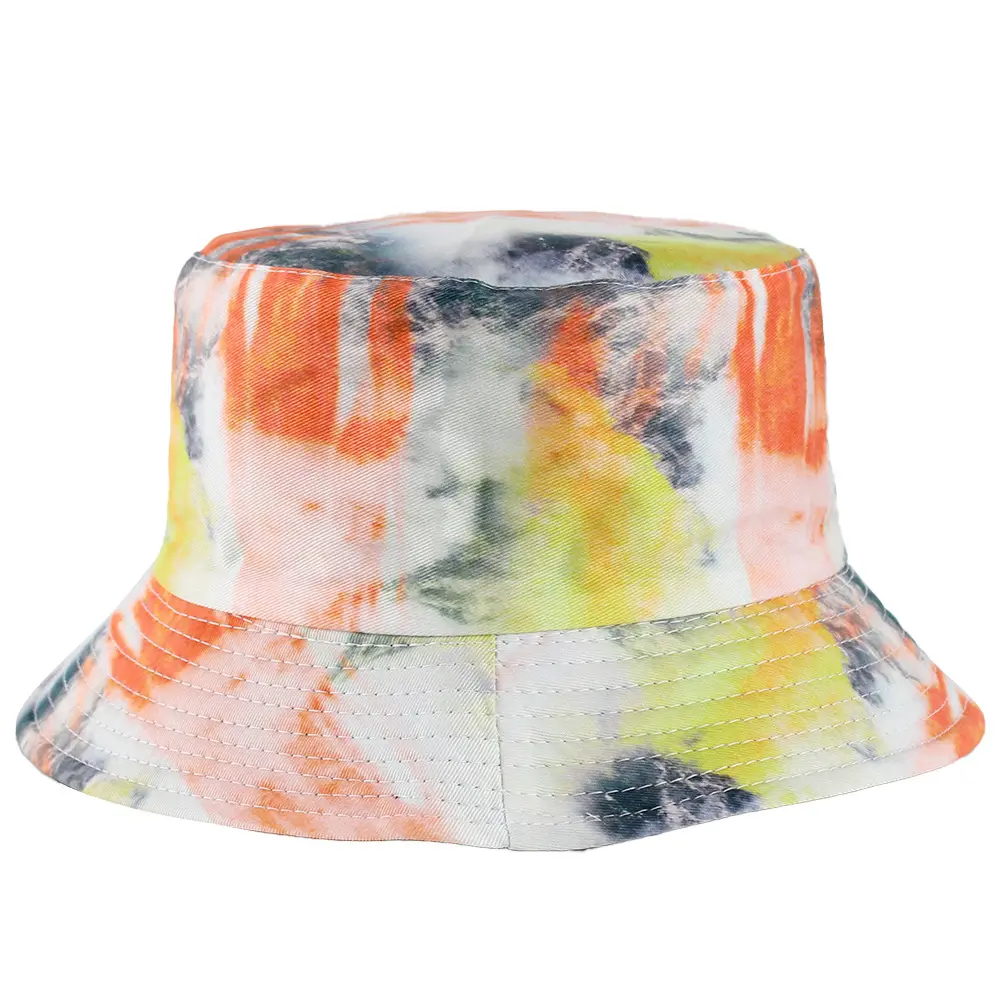 Hai Mặt Mặc Bán Buôn Tie-Dye In Hoa Nồi Xô Hat Ở Nước Nước Ở Nước ngoài Hot Bán Châu Âu Mỹ Ngư Dân Mũ Unisex