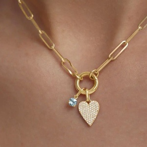 Breloques et pendentifs personnalisés en laiton plaqué or 18 carats avec zircon, étanches, inaltérables, hypoallergéniques, pour la fabrication de bijoux en gros - Product Image 6