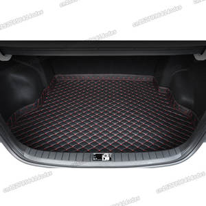 Alfombrilla de cuero para maletero de coche, forro de carga, cojín de equipaje para <span class=keywords><strong>KIA</strong></span> <span class=keywords><strong>Rio</strong></span> K2, 2011, 2012, 2013, <span class=keywords><strong>2014</strong></span>, 2015, 2016, 2017, accesorios QB, <span class=keywords><strong>interior</strong></span> - Product Image 2