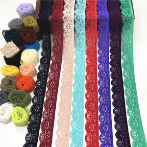 Đầy Màu sắc căng lưới vải Phụ nữ ăn mặc phụ kiện may mặc thêu lưới ưa thích <span class=keywords><strong>nylon</strong></span> đàn hồi ren TRIM - Product Image 1