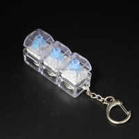 Jouets créatifs personnalisés en PVC, porte-clés clavier anti-stress en plastique, capuchon de touche LED, logo personnalisé, motif de dessin animé, tendance