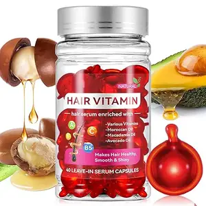 Hair Vitamin Serum Capsule, Hair Treatment Serum, Enriched with Moroccan Macadamia Avocado Oils