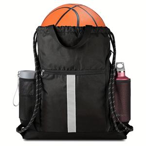 Sac à dos de sport unisexe personnalisé, léger, pliable, à cordon, en polyester, sac de fitness, sacs d'entraînement pour le basketball et le football - Product Image 6