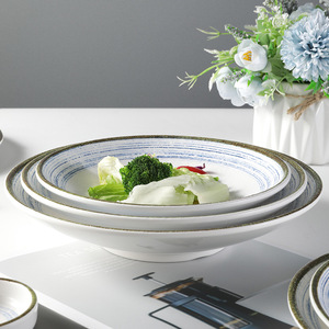 Assiettes rondes en mélamine blanches, couleur unie, pour hôtels et restaurants, vaisselle en plastique durable pour usage commercial - Product Image 5