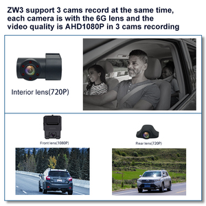 ZW3-3CH Ghi 4G Dashcam Với IR Tầm Nhìn Ban Đêm DMS Adas Panic Chức Năng Báo Động Phù Hợp Với CMSV6 Và 9-36V Điện Cho Hạm Đội Quản Lý - Product Image 4