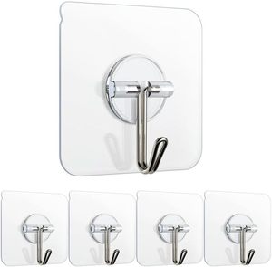 Transparent Seamless Wall Self-adhesive <b>Hook</b> Eco-Friendly Modern Stylish for Kitchen Bathroom Living Room Bedroom - Product Image 1