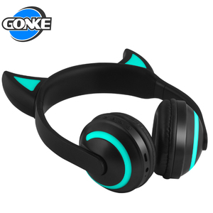 Nuevo lindo LED brillante fones de ouvido de oreja de gato de música portátil auriculares azulejos - Product Image 1