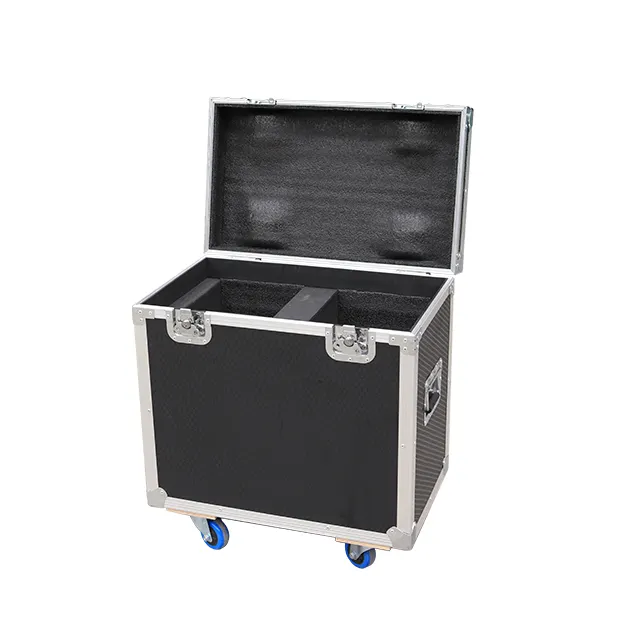 Controlador de caja de vuelo de tambor negro personalizado, caja de equipo de iluminación de escenario para dj al aire libre, caja de vuelo