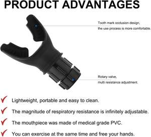 Entrenador de respiración portátil para pulmones, entrenador de ejercicio con resistencia ajustable, compatible con actividades al aire libre o entrenamiento deportivo - Product Image 2