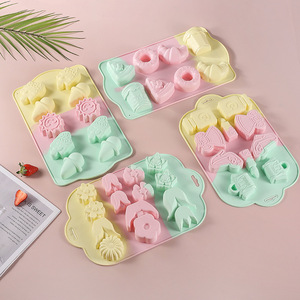 Stampo in Silicone a 8 Cavità Resistente alle Alte Temperature, Utensili per Torte con Abbinamento Colori per Biscotti e Budini Fai-<span class=keywords><strong>da</strong></span>-Te - Product Image 4