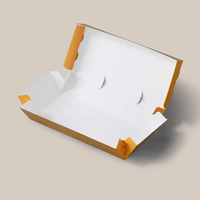 Boîte à emporter personnalisée, support pliable pour bâtonnets de gaufres, boîte à hot-dogs en papier de qualité alimentaire, emballage à emporter, plateau pour corn-dogs