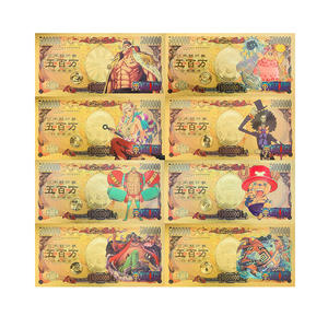 Figurine d'action classique d'anime japonais One Piece, Yen Luffy, cartes à collectionner, billet de banque en or pour souvenir, décoration de la maison, cadeaux - Product Image 1