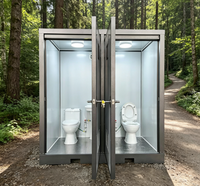 Toilettes mobiles modernes, toilettes portables pour hôtel, salle de bain moderne pour camping, salle de bain préfabriquée en panneaux sandwich, WC public