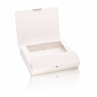 Boîte cadeau blanche de luxe pour serviettes de bain, emballage personnalisé, boîte à courrier en papier ondulé avec fermeture sécurisée
