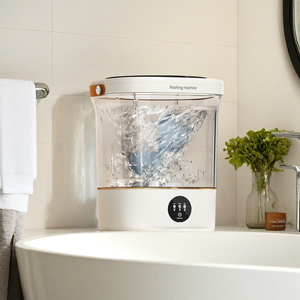 <span class=keywords><strong>Lavadora</strong></span> Portátil de Ropa Interior para el Hogar o Dormitorio, 12L, <span class=keywords><strong>Mini</strong></span> <span class=keywords><strong>Lavadora</strong></span> con Rueda de Ondas Biónicas 4D, Luz UV para Descontaminación, Pantalla Digital Táctil - Product Image 1