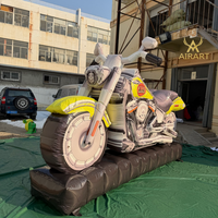 Modèle de moto gonflable de 4 m de long en PVC, ballon de véhicule pour exposition automobile