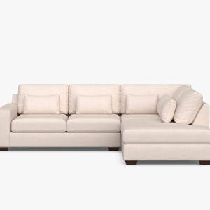 अनुकूलन योग्य एल-आकार के लकड़ी के कोने सोफे सरल आरामदायक रहने वाले कमरे के फर्नीचर - Product Image 2