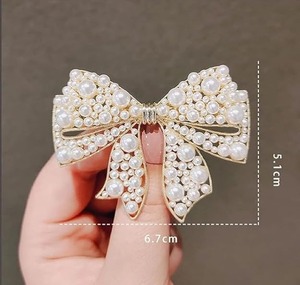 Barrettes à cheveux de luxe avec nœud papillon Pinces à cheveux pour femmes Style de coiffure français - Product Image 3