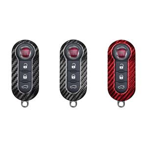 Ventes d'usine - Étui pour clé de voiture Fiat 500 - Housse de clé de voiture en fibre de carbone tendance - Accessoires intérieurs de voiture - Housse de clé - Product Image 5