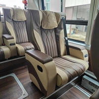 Kursi Bus Mewah Anti Air yang Dapat Disesuaikan Secara Manual dan Elektrik, Sandaran Napapi Nyaman, Bahan PVC/Kain Bermerek