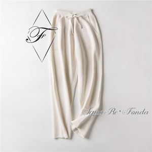 <span class=keywords><strong>Pantaloni</strong></span> in tinta unita in Cashmere 100% autunno inverno da <span class=keywords><strong>donna</strong></span> - Product Image 3