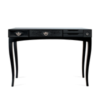 Console moderne pour entrée, salon ou couloir, avec tiroirs artisanaux, poignées en laiton et accents miroir