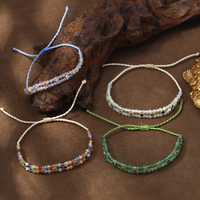 Gelang manik-manik berlapis ganda zirkon dengan batu kuarsa alami facet berkualitas tinggi Eropa Amerika, perhiasan retro eksotis, hadiah