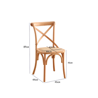 Tongli chaises de banquet d'hôtel haut de gamme cadre en bois massif de rotin de couleur bûche pour salon intérieur utilisation commerciale extérieure