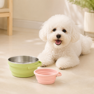 Comedero para Mascotas de 52 oz, Plegable para Viajes al Aire Libre, Tazón para Perro 2 en 1 de Acero Inoxidable para Border Collie y Pug - Product Image 3
