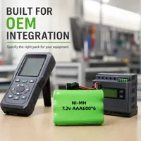 Pack de batteries rechargeables Ni-MH 7,2 V 600 mAh 6 * AAA pour l'électronique grand public, les jouets et les appareils ménagers