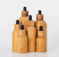 5Ml 10Ml 15Ml 20Ml 30Ml 50Ml 100Ml Botol Penetes Kaca Minyak Esensial Bambu dengan Tutup Penetes Bambu