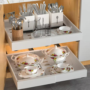 Organizador de armario extraíble con película adhesiva, estantes de <span class=keywords><strong>despensa</strong></span> deslizantes resistentes, estante de <span class=keywords><strong>despensa</strong></span> de cajón deslizante - Product Image 1