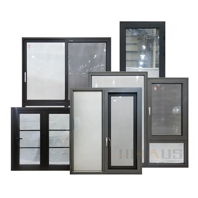 Casa otros insonorizada imagen negra hogar vidrio doble acristalamiento ventanas de aluminio