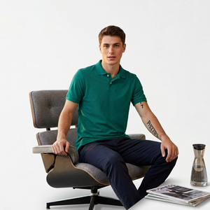Polos personalizados para hombre, 100% de fibra de poliéster, impresión lavada con ácido, color sólido, estampado de gran tamaño, estilo gótico, polos - Product Image 1