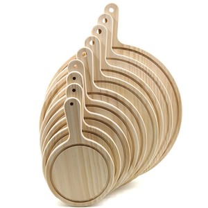 Custom Logo Accepted Eco-Friendly Pine Round <strong>Pizza</strong> <strong>Plate</strong> Wooden Cake Fruit Tray Western Steak <strong>Pizza</strong> Base <strong>Plate</strong> for Dinner Use - Product Image 2