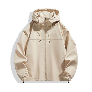 Chaqueta de hombre personalizada con logo 2025, popular, de moda para primavera y otoño, nueva, sencilla, con capucha, para exteriores, con bolsillos grandes. - Product Image 1