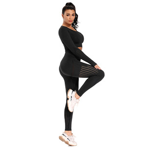 Haut de yoga sans couture pour femme, personnalisable en usine, respirant, léger, séchage rapide, coupe ajustée, pour le fitness et le sport - Product Image 3