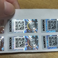 Étiquettes autocollantes holographiques personnalisées avec numéro de série professionnel, code QR de sécurité, pour bougies, artisanat, cadres photo, adhésif PET