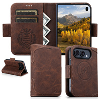 Étui portefeuille SUTENI pour iPhone Duo avec chargement sans fil, porte-cartes, boucle magnétique, support et texture litchi en similicuir
