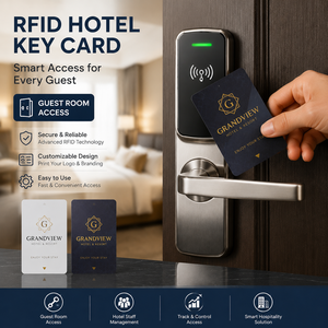 Carte-clé RFID personnalisable pour hôtel, inscriptible avec impression de logo, pour l'accès aux chambres d'hôtes et la gestion intelligente de l'hôtellerie - Product Image 4