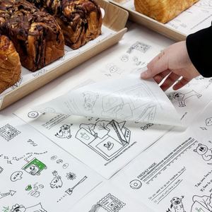 Customized Printed Logo Greaseproof Biodegradable EcoFriendly Food <b>Wrapping</b> <b>Paper</b> Disposable Burger Sandwich Packaging <b>Paper</b> - Product Image 5