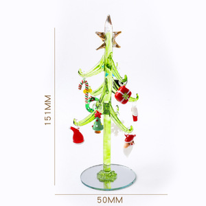 Ornamenti in vetro albero di natale di Babbo Natale Cover ornamenti creativi cartoni animati decorazioni Desktop regali festivi fatti a mano - Product Image 3