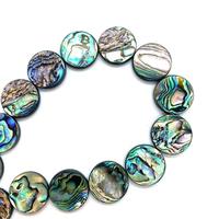 Perles rondes en coquille d'ormeau naturelle de 6 à 20 mm, trou droit, perles faites à la main, accessoires pour collier de bijoux DIY