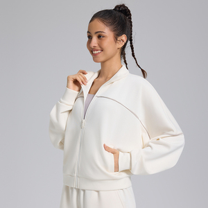 Chaqueta de Forro Polar para <span class=keywords><strong>Mujer</strong></span>, Nueva, Gruesa y Cálida, con Cuello Alto, Estilo Casual, con Cierre, para Otoño e Invierno - Product Image 5