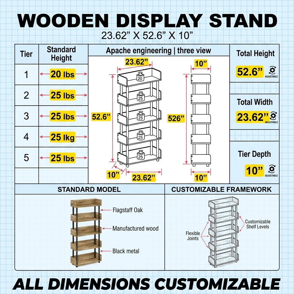 Customized Wood Display Stand Floor Shop Display Racks Store Wood Retail Display for Brand Marketing for Soap &Wine Rack — view 4