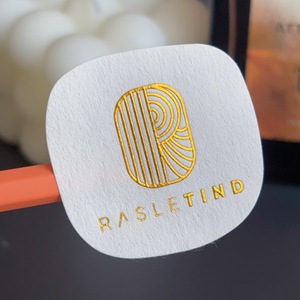 White Texture Gold Foil Embossed <strong>Stickers</strong> Custom 3d Embossed Logo Label <strong>Stickers</strong> Luxurious Gold Foil <strong>Stickers</strong> for Packaging - Product Image 3
