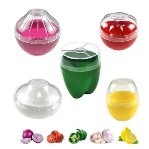2024 HOT Transparent Vegetables Fruits Chopped Onion Minced Garlic Sauce Chili Food Bowl Container Mini Kitchen Storage Box