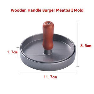 YolecenBurger Moule à Presser la Viande, Presse à <span class=keywords><strong>Steak</strong></span> en Métal, Moule à Tarte de Bœuf Rond, Outil Écologique en Alliage d'Aluminium, Lavage à la Main Uniquement - Product Image 5