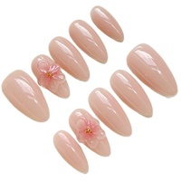 Lot de 10 faux ongles en gel de luxe, design amande, couvrance totale, les plus vendus, personnalisables, haute qualité esthétique